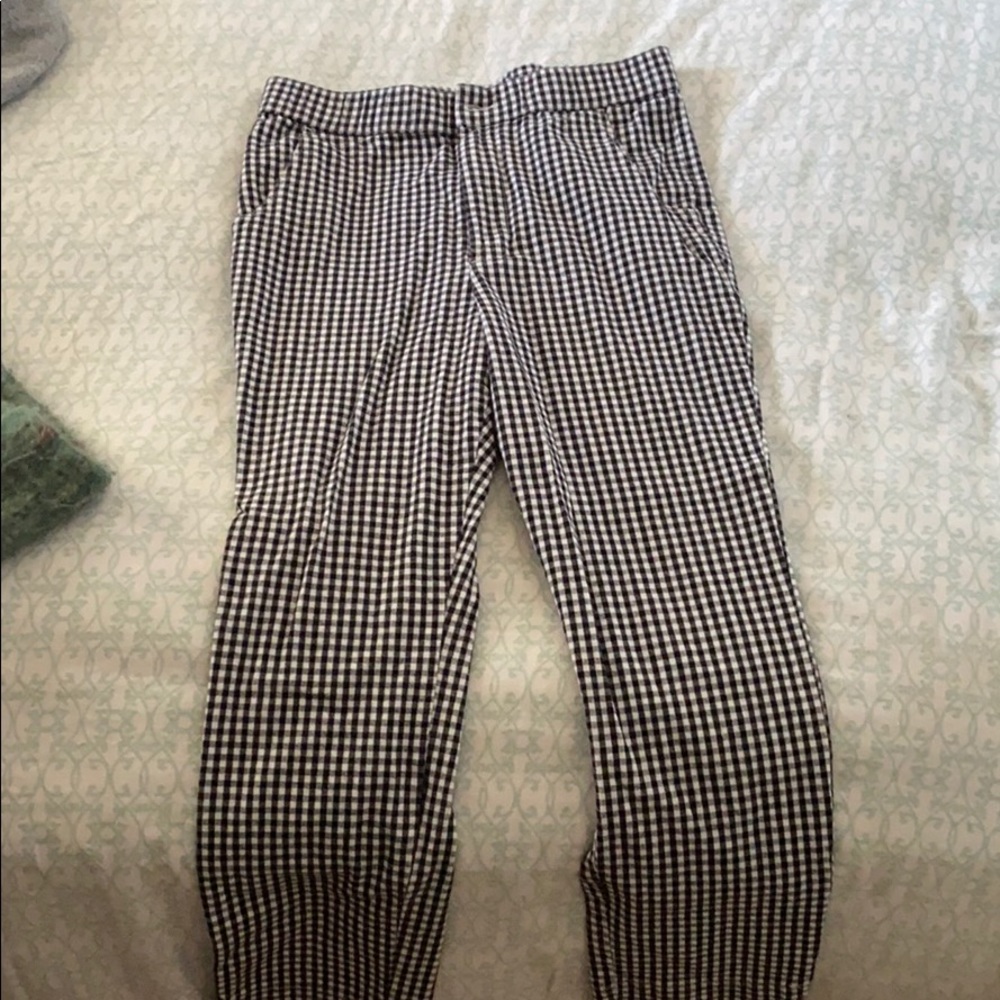 Hollister gingham pants (size M)